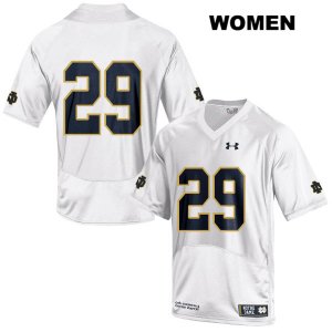 Notre Dame Fighting Irish Women's Ovie Oghoufo #29 White Under Armour No Name Authentic Stitched College NCAA Football Jersey MEW2199BB